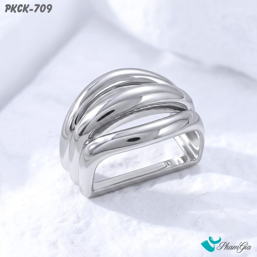 Phụ Kiện Cài Khăn Sọc Nổi Bán Nguyệt Sang Trọng Màu Bạc (PKCK709)