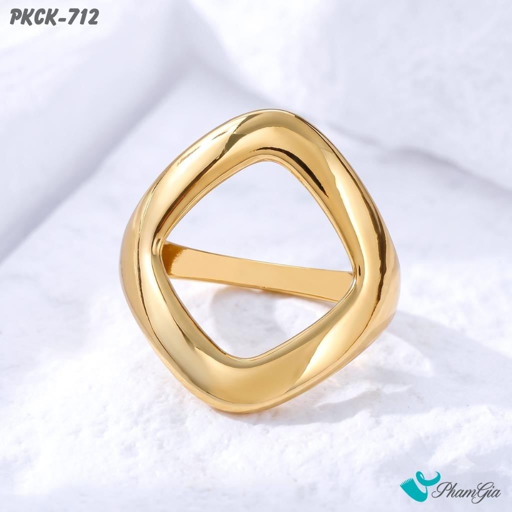Phụ Kiện Cài Khăn Hình Thoi Bo Góc Hiện Đại Màu Vàng (PKCK712)