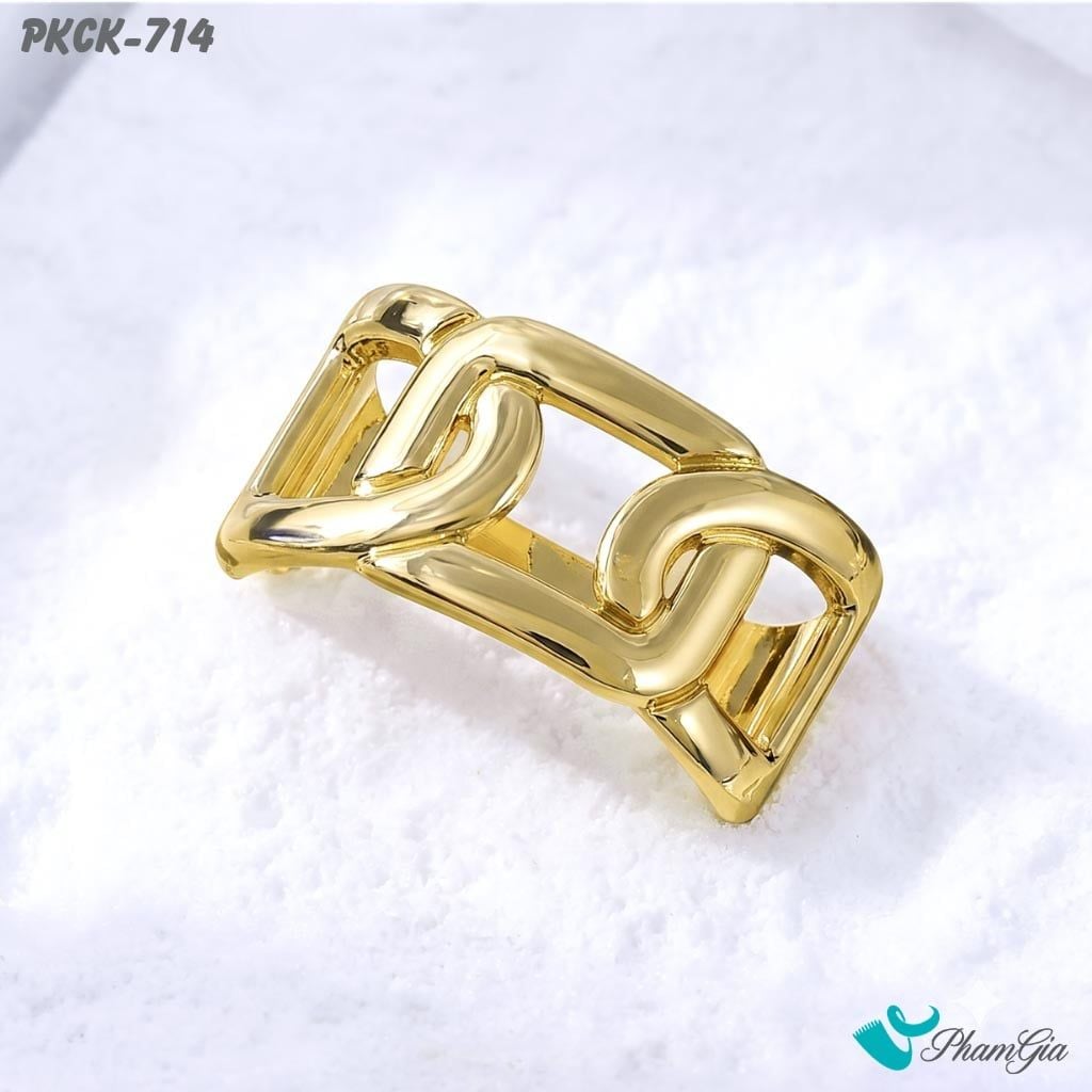 Phụ Kiện Cài Khăn Mắt Xích Đan Xen Cá Tính Màu Vàng (PKCK714)