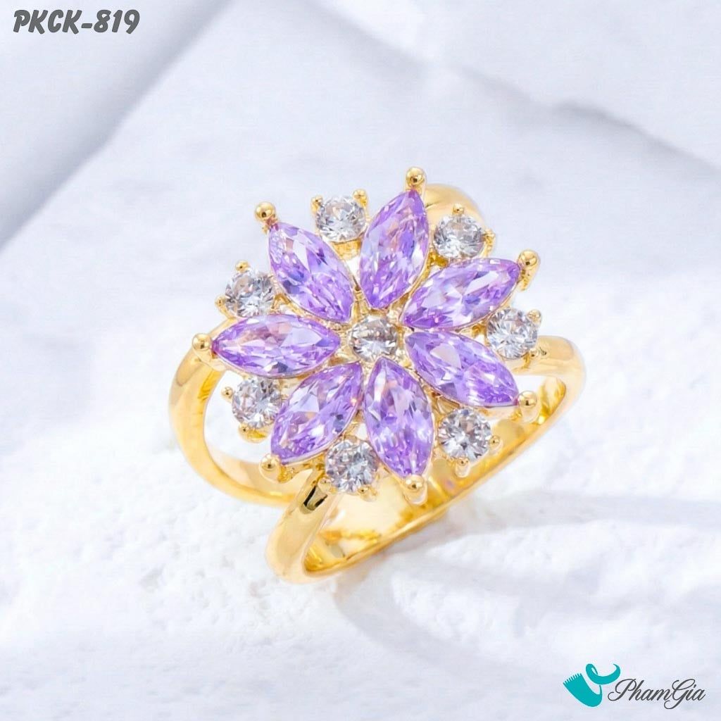 Phụ Kiện Cài Khăn Họa Tiết Hoa Nhí Đính Đá Màu Tím Thanh Lịch (PKCK819)