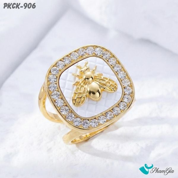 Phụ Kiện Cài Khăn Ong Vàng Đính Viền Đá Phong Cách Retro (PKCK906)