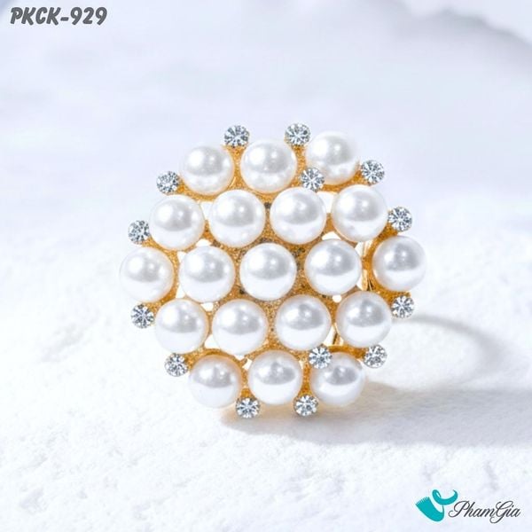 Phụ Kiện Cài Khăn Họa Tiết Ngọc Trai Thanh Lịch (PKCK929)