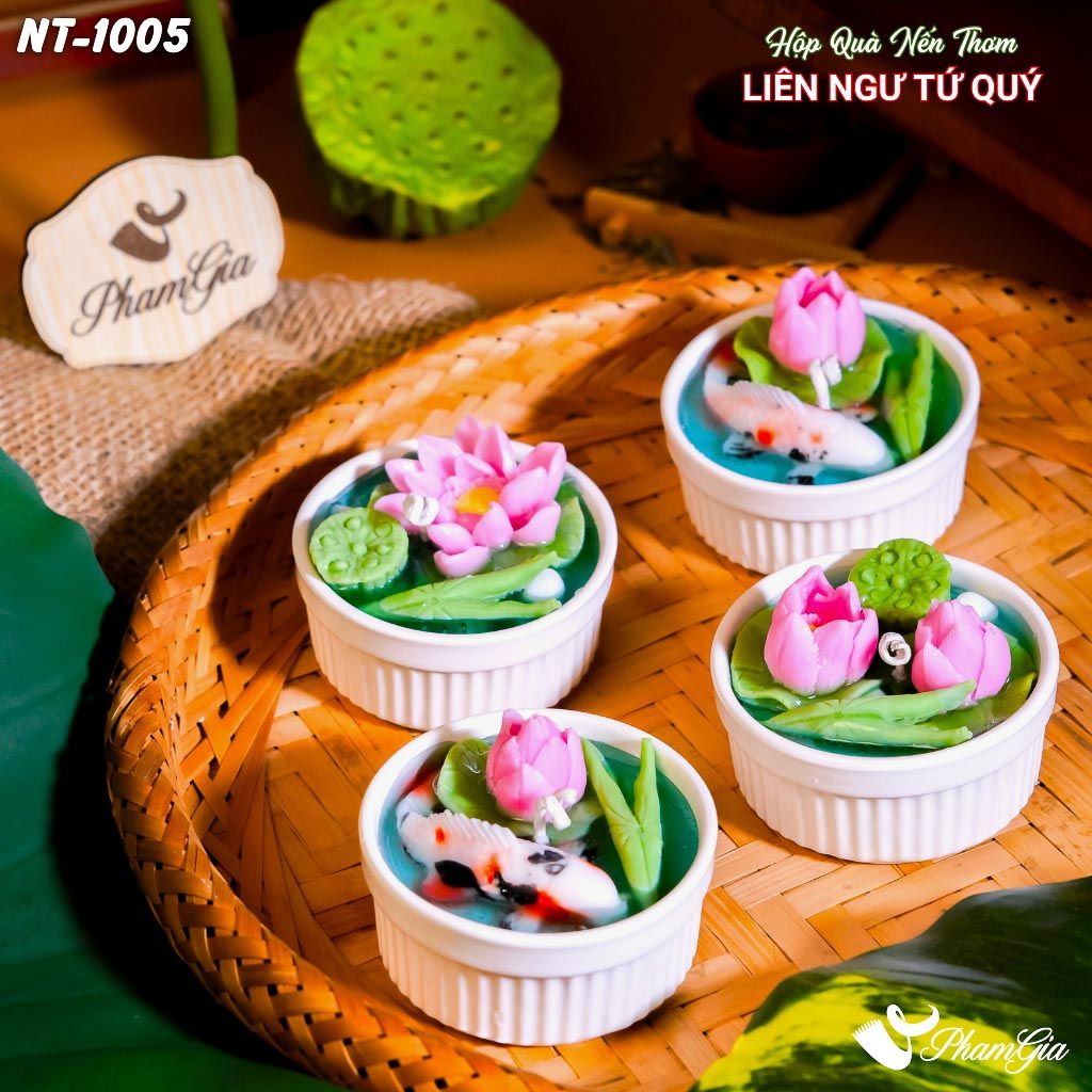Set Quà Nến Thơm  Liên Ngư Tứ Quý (NT1005)