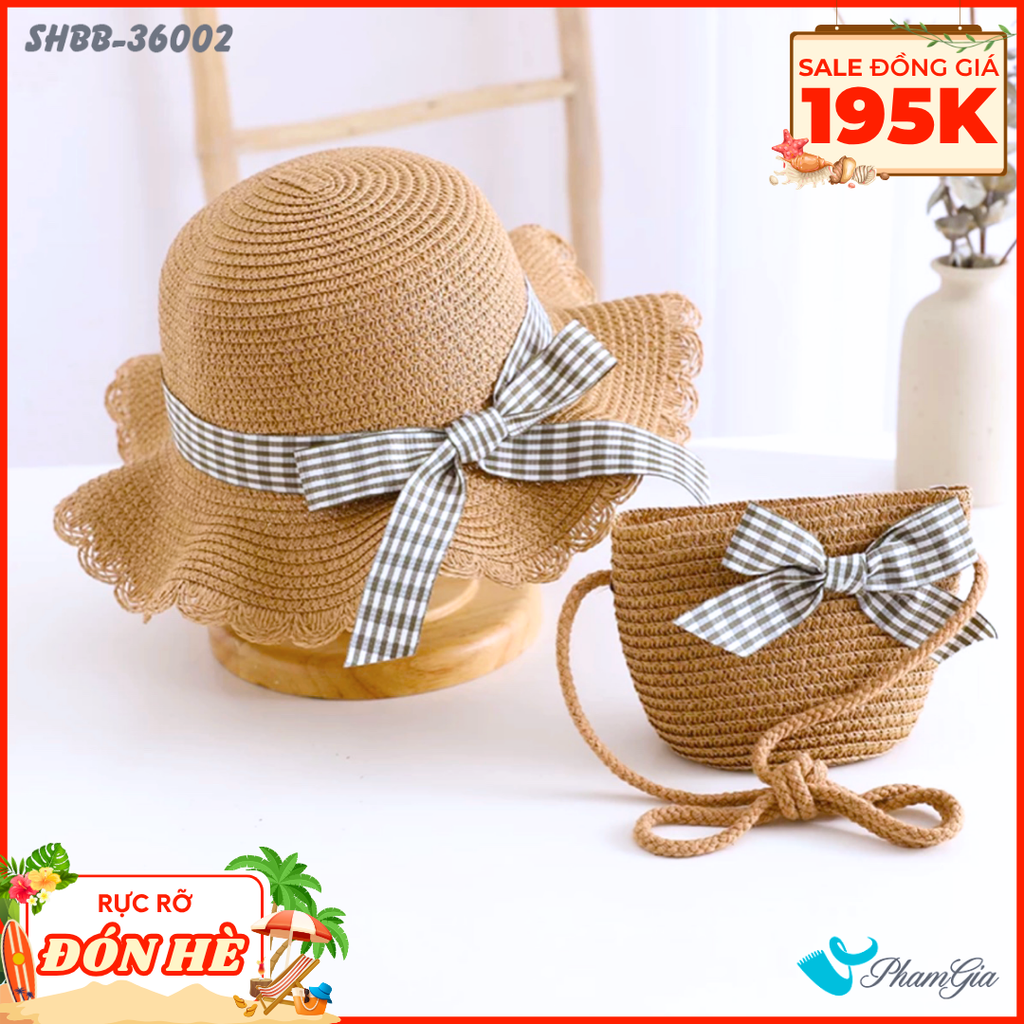 Màu Nâu Tây Set Quà Tặng Bé Gái Kết Nơ Caro Dễ Thương (3 Màu)