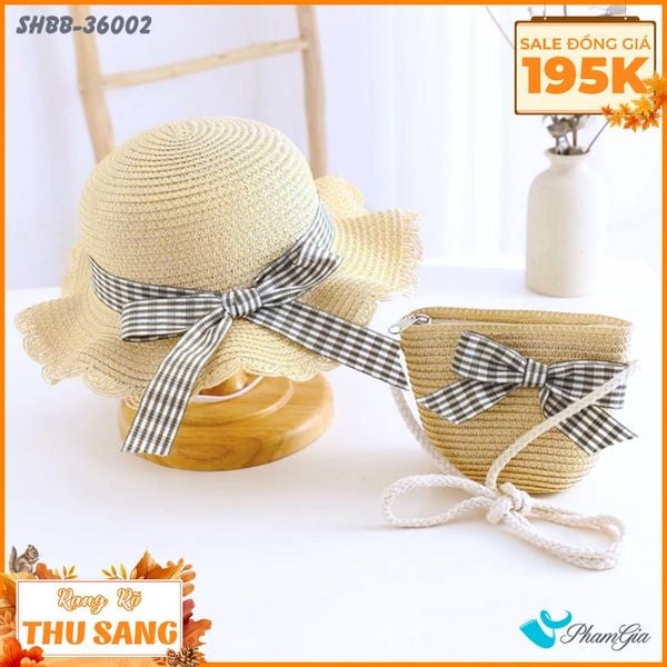 Set Quà Tặng Bé Gái Kết Nơ Caro Dễ Thương (3 Màu) (SHBB36002)