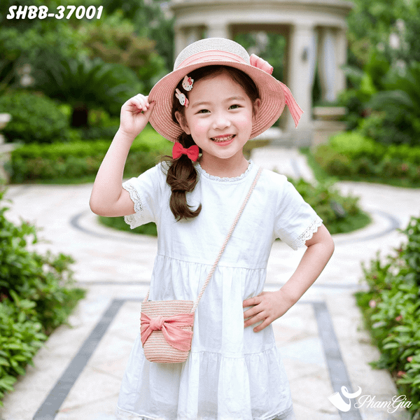 Set Quà Tết Tặng Bé Gái Kết Nơ Hồng Dễ Thương Màu Hồng (SHBB37001)