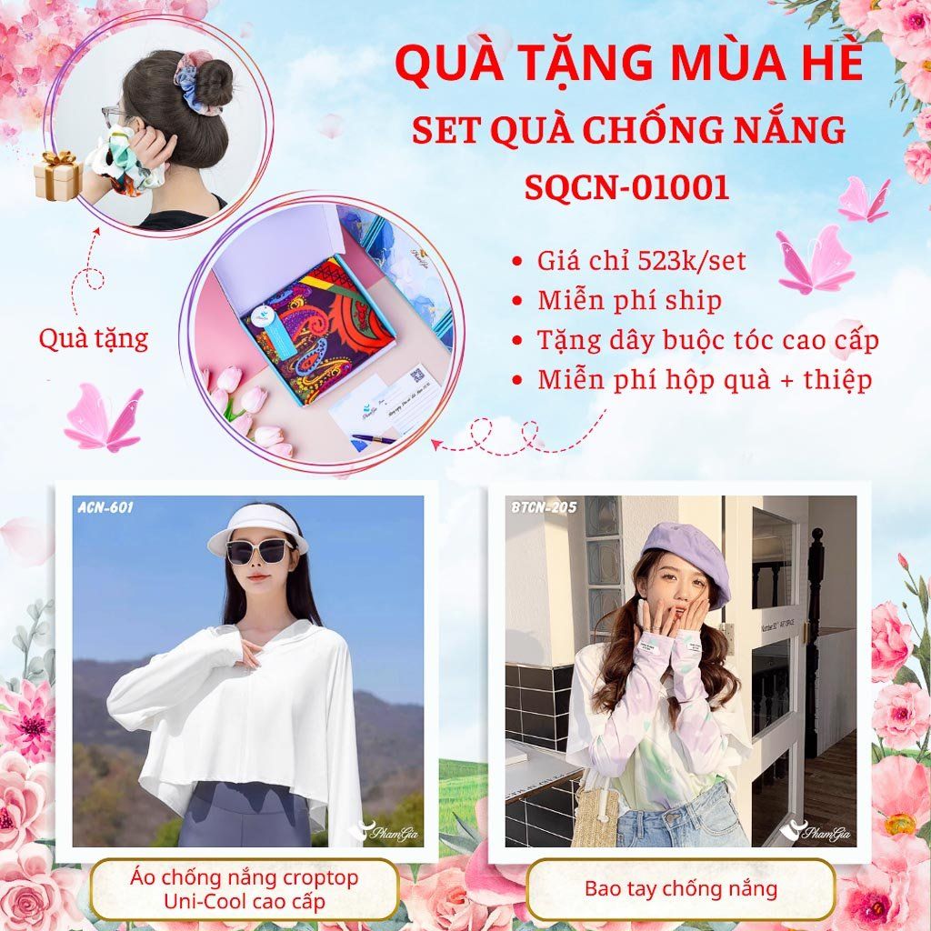 Quà Tặng Mùa Hè - Set Quà Tặng Áo Chống Nắng Uni-Cool Và Bao Tay Hạ Nhiệt Cao Cấp (SQCN01001)