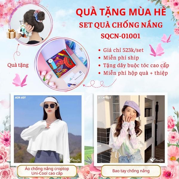 Quà Tặng Mùa Hè - Set Quà Tặng Áo Chống Nắng Uni-Cool Và Bao Tay Hạ Nhiệt Cao Cấp (SQCN01001)