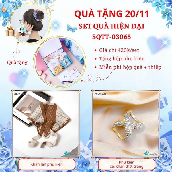 Set Quà Tặng Khăn Dạ Tam Giác Và Ghim Cài Áo Hiện Đại (SQTT03065)