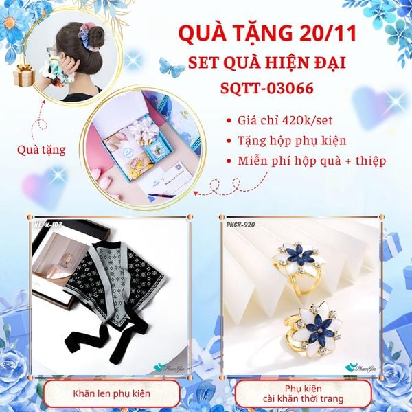 Set Quà Tặng Khăn Dạ Tam Giác Và Ghim Cài Áo Hiện Đại (SQTT03066)