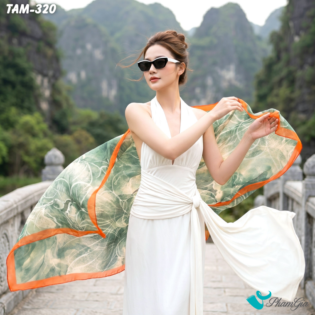 Khăn Choàng Tằm Họa Tiết - Hàng Ưu Đãi (TAM320)