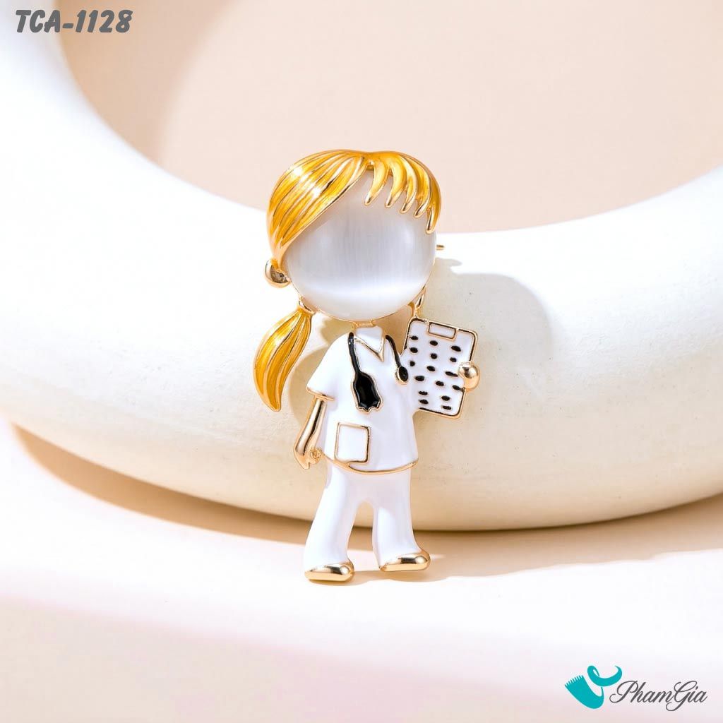 Ghim Cài Áo Cô Y Tá Hoạt Hình Dễ Thương (TCA1128)