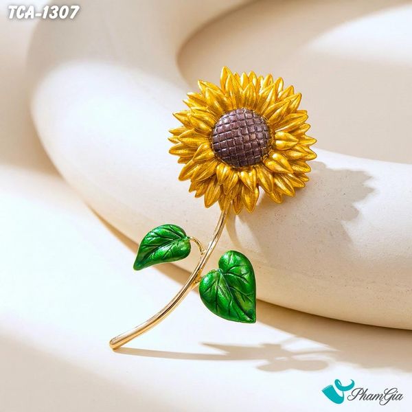 Ghim Cài Áo Cành Hoa Hướng Dương Tinh Tế (TCA1307)