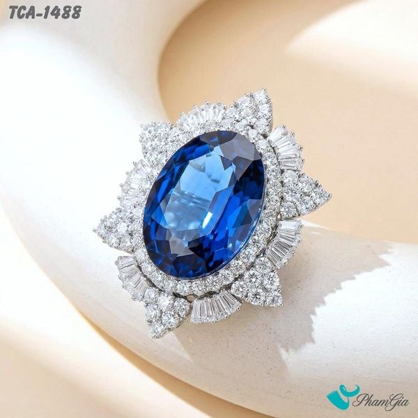 Ghim Cài Áo Retro Đính Đá Pha Lê Cá Tính (TCA1488)