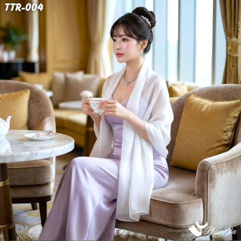 Khăn Choàng Tằm Gân Đơn Sắc Cao Cấp Màu Trắng (TTR004)