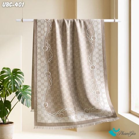 Khăn Choàng Urban Chic Hoạ Tiết Monogram Màu Beige (UBC401)