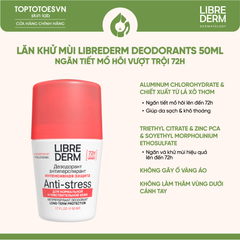 Lăn khử mùi ngăn tiết mồ hôi 72 giờ LIBREDERM 72-HOUR ANTIPERSPIRANT DEODORANT FOR EXCESSIVE SWEATING - 50ML (đỏ)