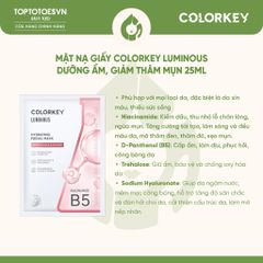Mặt nạ dưỡng ẩm Colorkey 25ml - COLORKEY HYDRATING FACIAL MASK