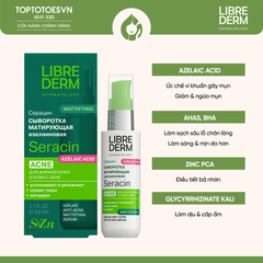 Serum hỗ trợ kiềm dầu, giảm mụn, mờ thâm LIBREDERM SERACIN MATTIFYING ANTI-ACNE SERUM 50ML