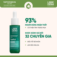 Serum hỗ trợ kiềm dầu, giảm mụn, mờ thâm LIBREDERM SERUM PRO HYALUR ZN REJUVENATING CORRECTION ULTRA CONCENTRATED SERUM FOR SKIN WITH IMPERFECTIONS - 40ML