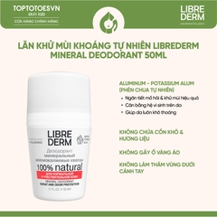 Lăn khử mùi khoáng tự nhiên LIBREDERM MINERAL DEODORANT - 50ML (trắng)