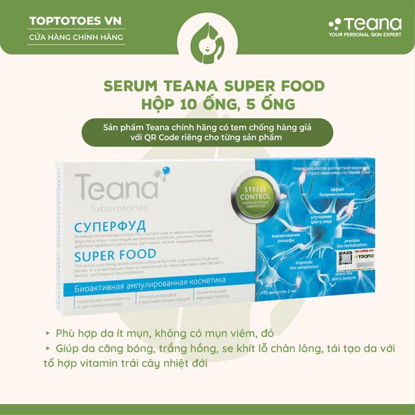 Serum Teana Stress Control Super Food - 5 ống