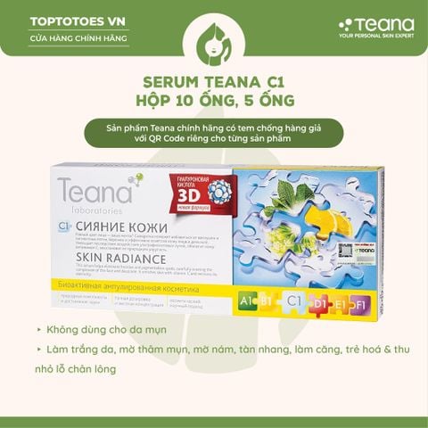 Hỗ trợ làm dịu da và cải thiện tình trạng da dễ ửng đỏ TEANA A1 ANTICUPEROSIS SERUM