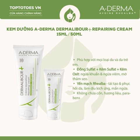 Kem dưỡng A-derma Dermalibour+ Repairing Cream