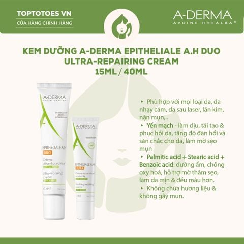 Kem dưỡng A-derma Epitheliale A.H Duo Ultra-Repairing Cream