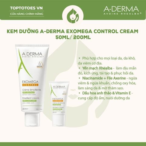 Kem dưỡng A-derma Exomega Control Cream