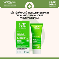 Tẩy da chết có hạt hỗ trợ giảm mụn, mờ thâm LIBREDERM SERACIN CLEANSING CREAM-SCRUB  WITH ECO-GRANULES FOR OILY SKIN 75ML