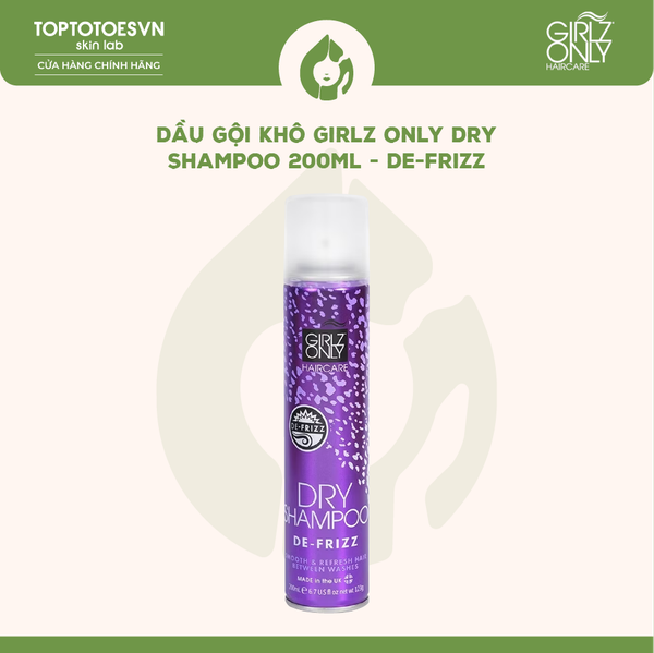 Dầu gội khô Girlz Only Dry Shampoo 200ml - De-frizz