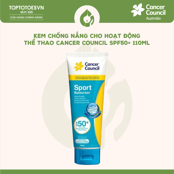 Kem chống nắng cho hoạt động thể thao Cancer Council SPF50+ 110ml