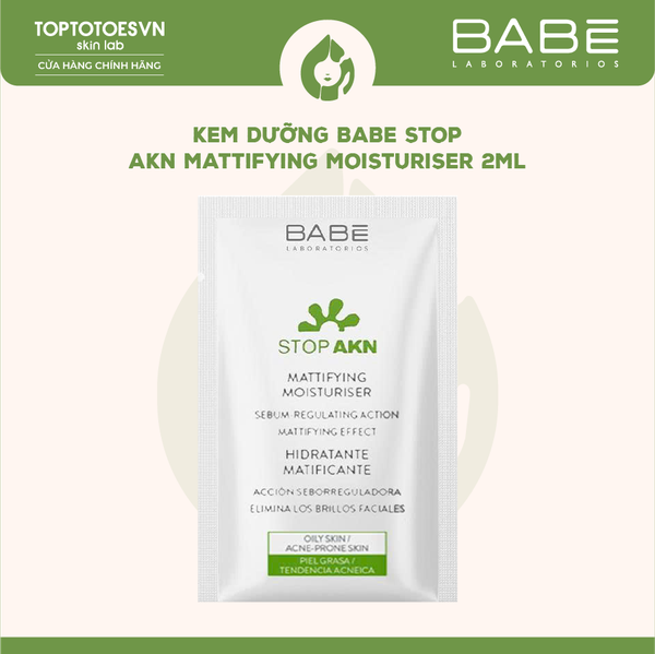 Kem Dưỡng BABE Stop Akn Mattifying Moisturiser 2ml