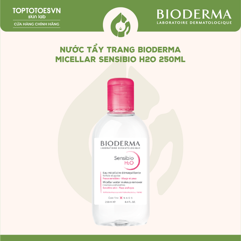 Nước tẩy trang Bioderma Micellar Sensibio H2O 250ml (Hồng)