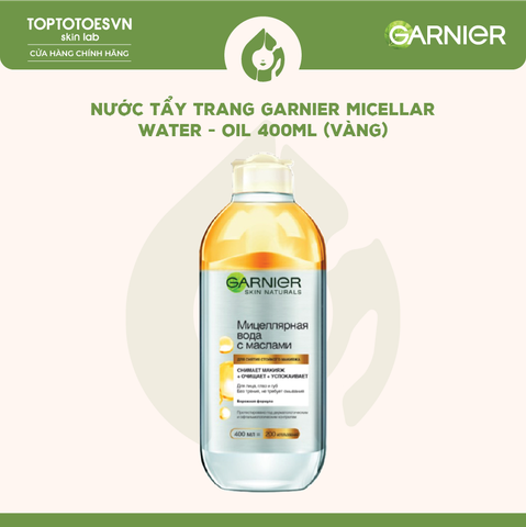 Nước tẩy trang Garnier Micellar Water - Oil 400ml (vàng)
