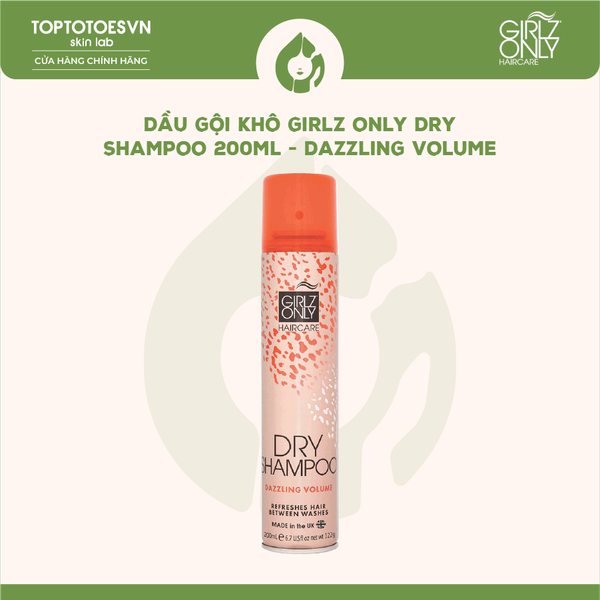 Dầu gội khô Girlz Only Dry Shampoo 200ml - Dazzling Volume