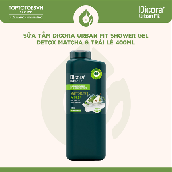Sữa tắm Dicora Urban Fit Shower Gel - Detox Matcha & Trái lê 400ml