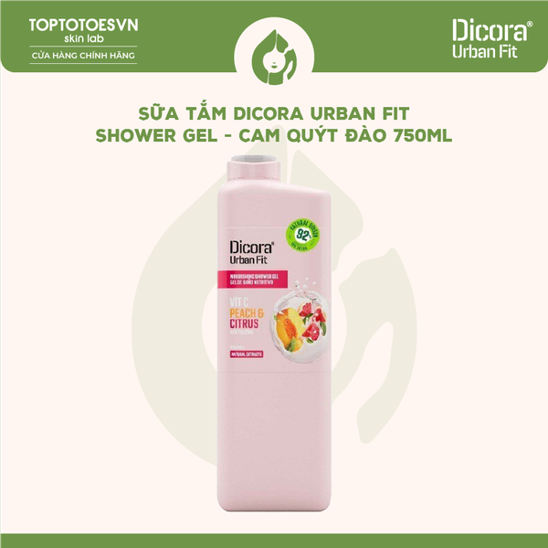 Sữa tắm Dicora Urban Fit Shower Gel - Cam quýt đào 750ml