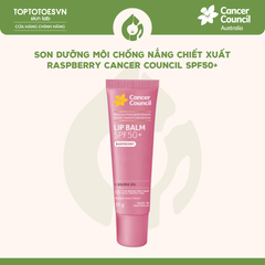 Son dưỡng môi chống nắng chiết xuất Raspberry Cancer Council SPF50+