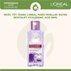 Nước tẩy trang L'Oreal Paris Micellar Water - Revitalift Hyaluronic Acid 95ml (Tím)