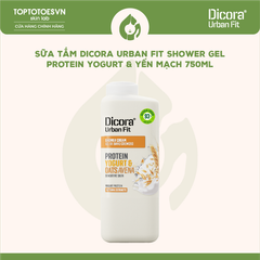 Sữa tắm Dicora Urban Fit Shower Gel - Protein Yogurt & Yến mạch 750ml