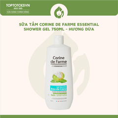 Sữa tắm Corine de Farme Essential Shower Gel 750ml - Hương dừa