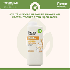 Sữa tắm Dicora Urban Fit Shower Gel - Protein Yogurt & Yến mạch 400ml