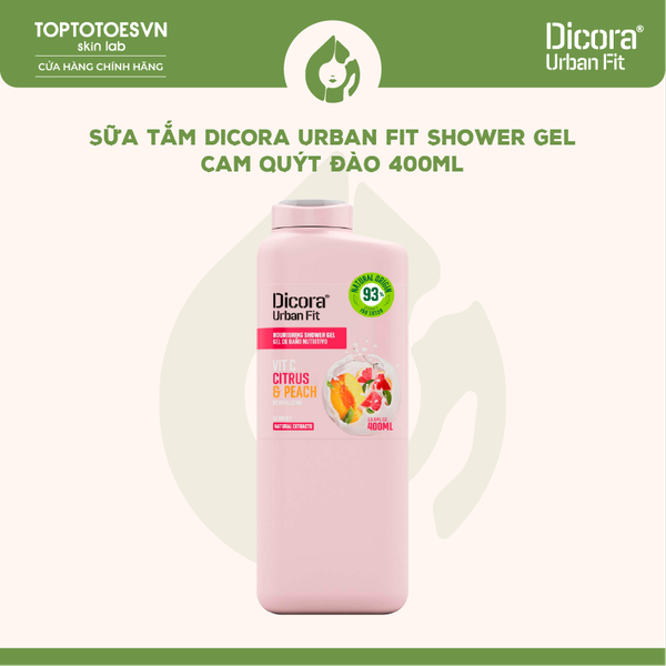 Sữa tắm Dicora Urban Fit Shower Gel - Cam quýt đào 400ml