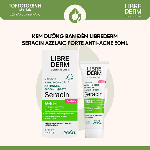 Kem dưỡng hỗ trợ giảm mụn, mờ thâm ban đêm LIBREDERM SERACIN FORTE ANTI-ACNE NIGHT CREAM 50ML