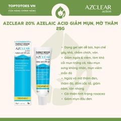 Kem bôi Azclear 20% Azelaic acid giảm mụn, mờ thâm