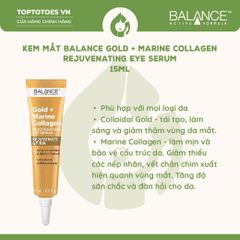Kem mắt Balance Gold + Marine Collagen Rejuvenating Eye Serum 15ml