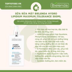 Sữa rửa mặt Bielenda Hydro Lipidium Maximum Tolerance 300ml