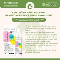 Serum chống nắng siêu mỏng nhẹ Bielenda Beauty Molecules SPF50 PA++++ 30ml